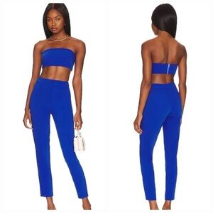 Super down remy Bandeau pant set in royal blue